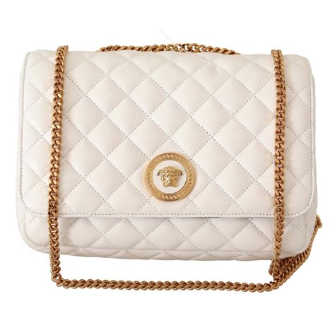 versace handbag white|versace black shoulder bag.